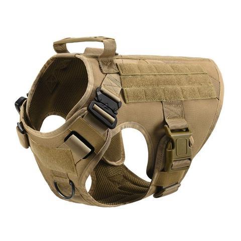 Petivia Military Tactical Adjustable Dog Harness – Durable Back Vest for German Shepherds & Large Dogs